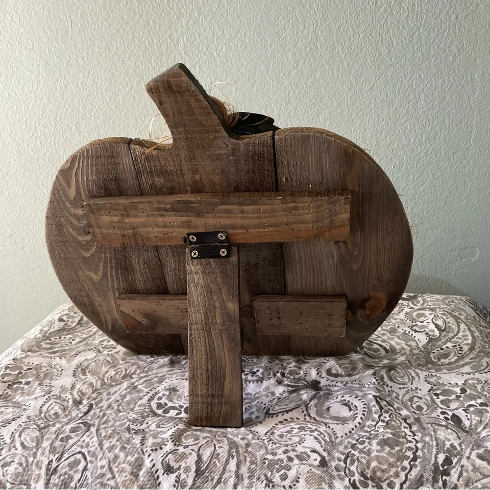 Large Standing Wooden Metal Rustic Pumpkin Fall Decor